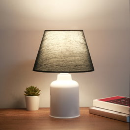 Opviq Lámpara de Mesa AYD-3163 Blanco y Negro